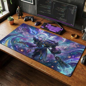 Podkładka pod mysz Hwei Dusk | Podkładka na biurko LoL, prezent dla graczy League of Legends