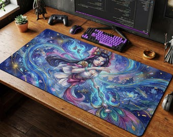Nami Lotus Mouse Pad | LoL Desk Mat, League of Legends Support Gift