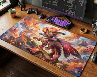 Tappetino per mouse Smolder / Tappetino da scrivania LoL, regalo a tema drago di League of Legends