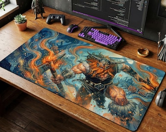 Olaf Mauspad | LoL Schreibtischmatte, League of Legends Wikinger Geschenk