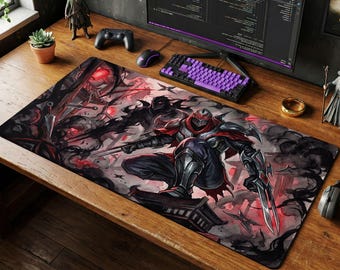 Zed Mouse Pad | LoL Desk Mat, League of Legends Mid Lane Gift