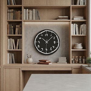 Reloj de pared moderno con grafiti, arte acrílico silencioso, decoración minimalista para la cocina (30 cm)
