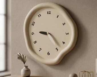 Nordische Geometrische Wanduhr, Minimalistische Acryl Silent Quarz Wohnkultur