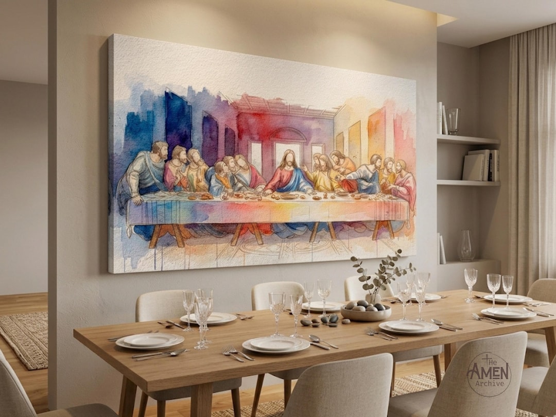 The Last Supper Canvas Print | Leonardo Da Vinci Wall Art | Christian ...