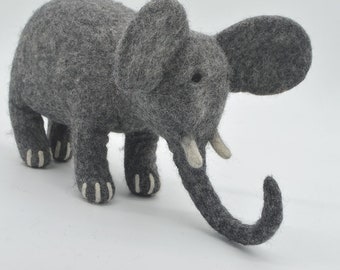 25cm Wool Felt Pet Toy Felted Large Elephant Puffy Pet Play Toys : Fair Trade and Ethically Handmade