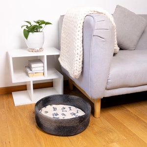 Muted Color Round Felt Pet Bed | Suitable for Both Cat and Dog | Wool Pet Bed with Removable Cushion | Gifts for Pet Lovers