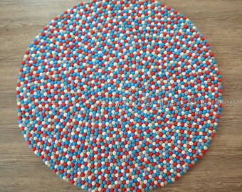 Bright Red Rug Etsy
