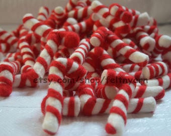 candy cane felt candy canes candy cane decor christmas red and white woolen candy cane christmas decor hand made in nepal - Christmas Candy Cane Decorations candy cane felt candy canes candy cane decor christmas red and white woolen candy cane christmas decor hand made in nepal - Christmas Candy Cane Decorations