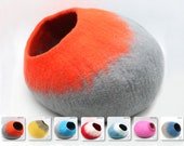 40cm, 50cm Wool Felt Gradient Cat Bed Felted Cat Bed Felt Cat House Fair Trade 100 Wool and Handmade FREE SHIPPING