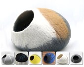 40cm, 50cm Wool Felt Layer Design Cat Bed Felt Cat Cave Fair Trade 100 Wool and Handmade FREE SHIPPING