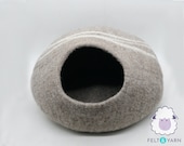 40cm, 50cm Wool Felt Natural Colored Design Cat Bed Felt Cat Cave Fair Trade 100 Wool and Handmade FREE SHIPPING
