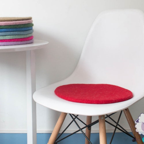 35cm Wool Felted Seat Pad Round Thick Chair Cushion for Felt Etsy
