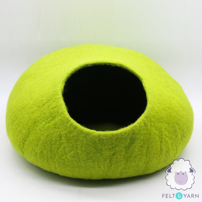 50cm Handmade Wool Cat Cocoon Bed / Cozy Cat Cave House image 5