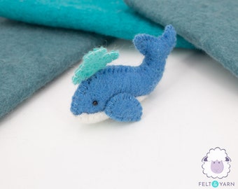 Gestikte vilten vinvisornamenten in bulk | Gevilte oceaan kinderkamerdecoratie | Babymobiel walvis | Vilten walvis sleutelhanger