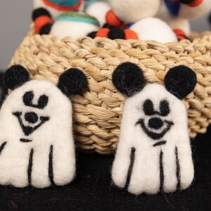 20pcs 7cm Halloween Mouse Ghost Halloween Decorations Halloween Craft Supplies Fair Trade 100% Wool and Handmade image 4