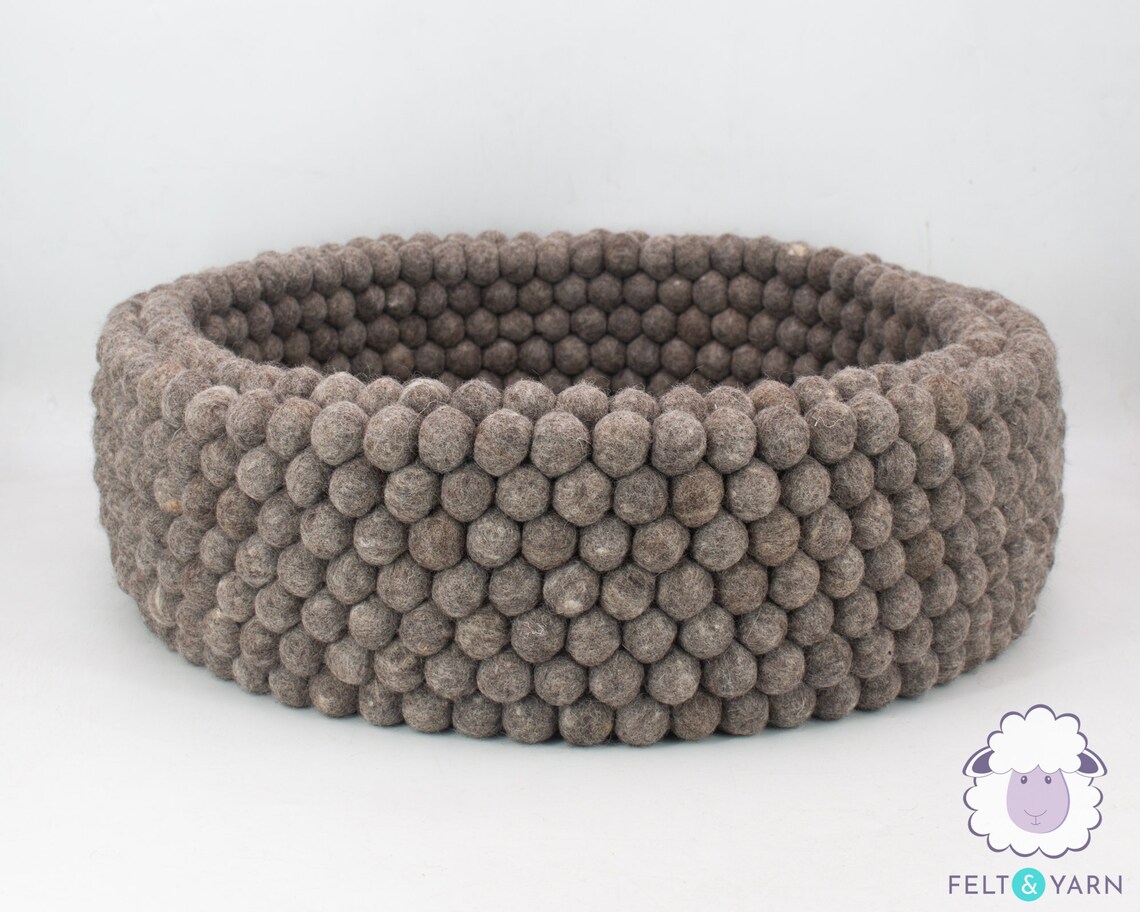 50cm Wool Felt Dog Bed Felt Dog Couches Felt Dog House Etsy