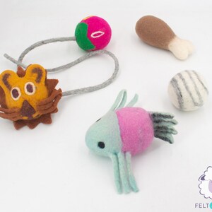 Eco-Friendly Handmade Engaging Felt Dog Toys Collection | Fetch Felt Dog Toy |  Funny Animal Head Dog Toys