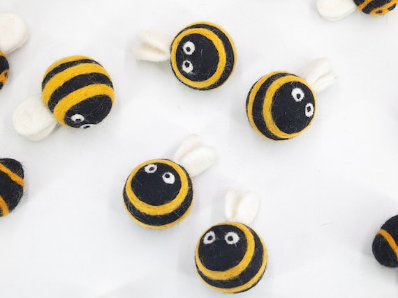 10 Stück Wollfilz-Bienen – Niedliche Filz-Figuren Für DIY, Dekoration & Kinder-Bastelprojekte