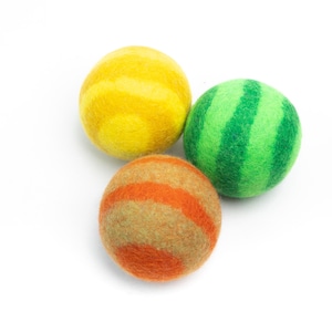 8cm Colorful Wool Felt Balls for Dogs | Felt Fetch Ball Toy | Ball Play Dog Toy | Chew Toys for Pets | Reward Toys for Dogs