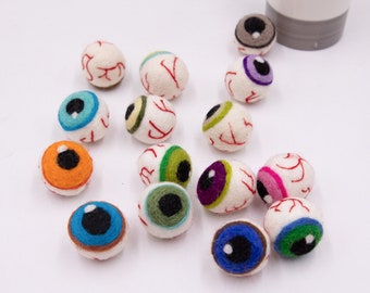 3cm Felt Eye Balls with Nerves Halloween Prop | Creepy Halloween Room Decor Craft: Certified Fair Trade & Handmade