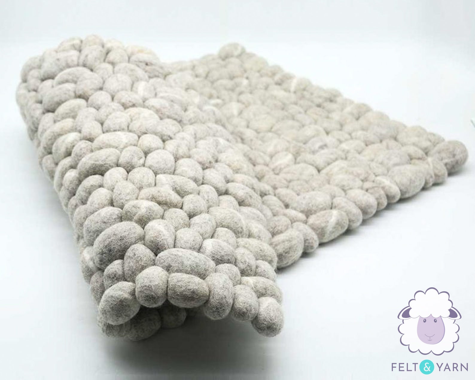 40 x 60cm Wool Felt Pebble Rug Living Room Rectangular Rugs Etsy