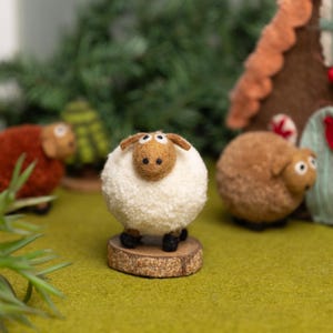 Handmade Wooly Felt Sheep Ornament | Xmas Tree Decoration | Hanging Diffuser for Room Freshening | Christmas Home Decor image 8