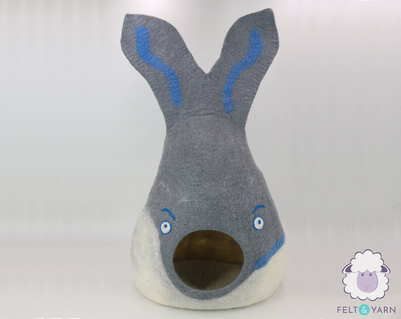 Wool Felt Whale Design Cat Bed FREE SHIPPING Fair Trade Choose from three Amazing design Felt Cat Cave 100/% Wool and Handmade