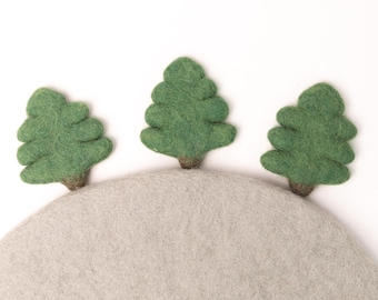 Mini Felt Christmas Tree | Mini Christmas Ornaments | Holiday Home Decor Craft: READY TO SHIP