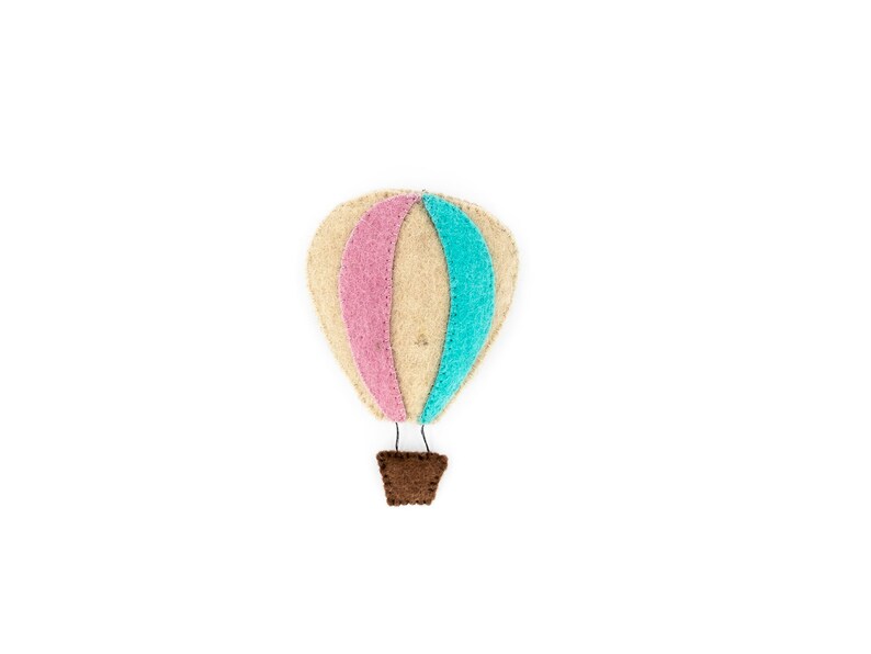 15cm Felt Hot Air Balloon Craft Crib Nursery Mobile Travel Nursery Decor Unisex Baby Gifts image 6