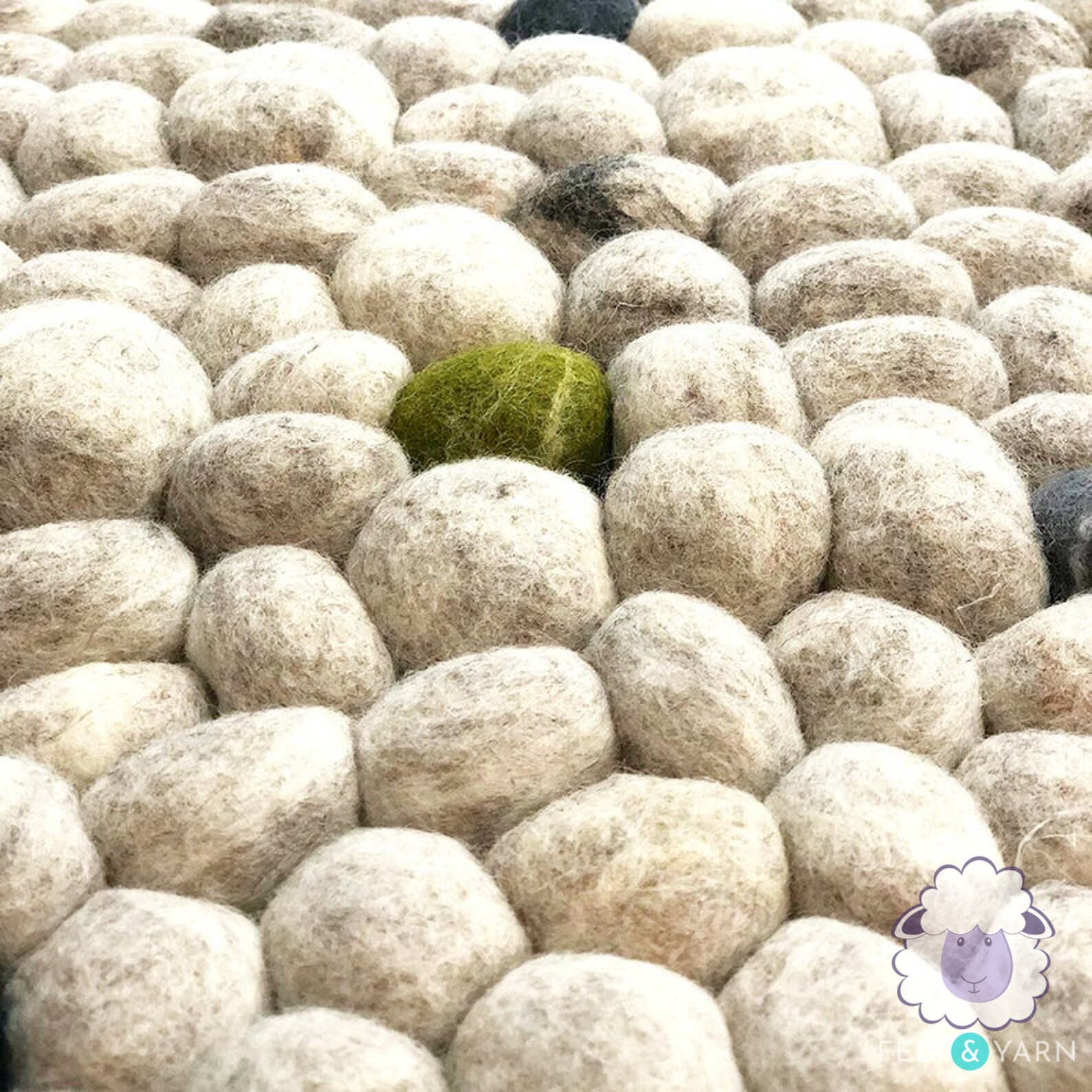 40 x 60cm Wool Felt Pebble Rug Living Room Felt Rugs Felt Etsy