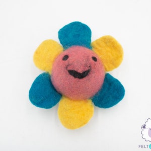 Wool Felt Eco-Friendly Flower Dog Chew Toy | Durable Fetch Toy for Dogs | Handmade Wool Dog Toy