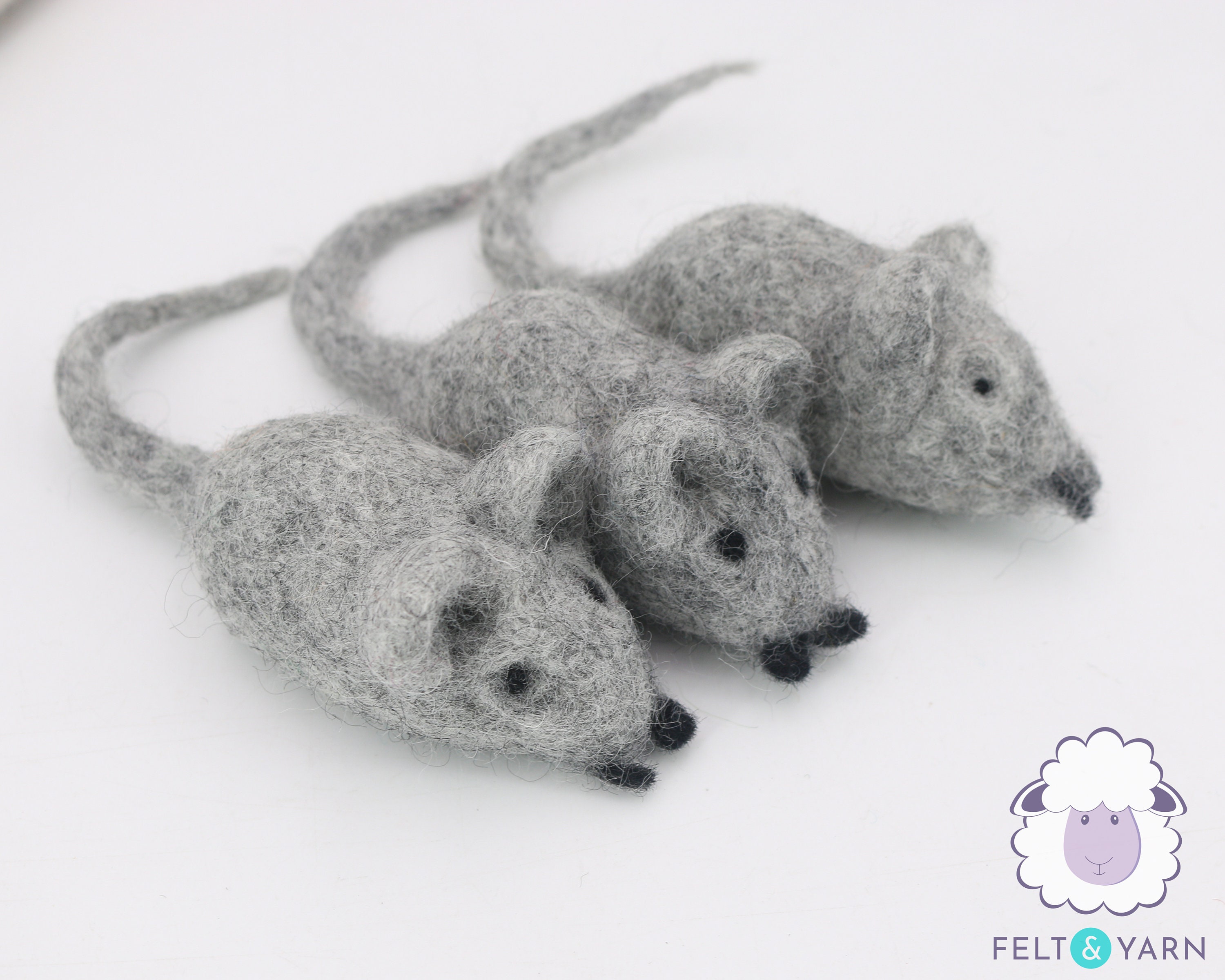 10 Pieces 8 cm Felt Cat Mouse Toy Handmade Cat Toy Felt Etsy