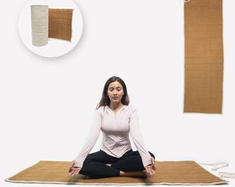 手作りウール＆ヘンプヨガマット：環境に優しく、滑りにくい - Etsy 日本