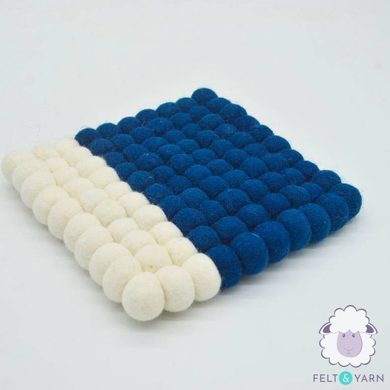 feltnyarn Felt Pom Pom Trivet - Thumbnail 5