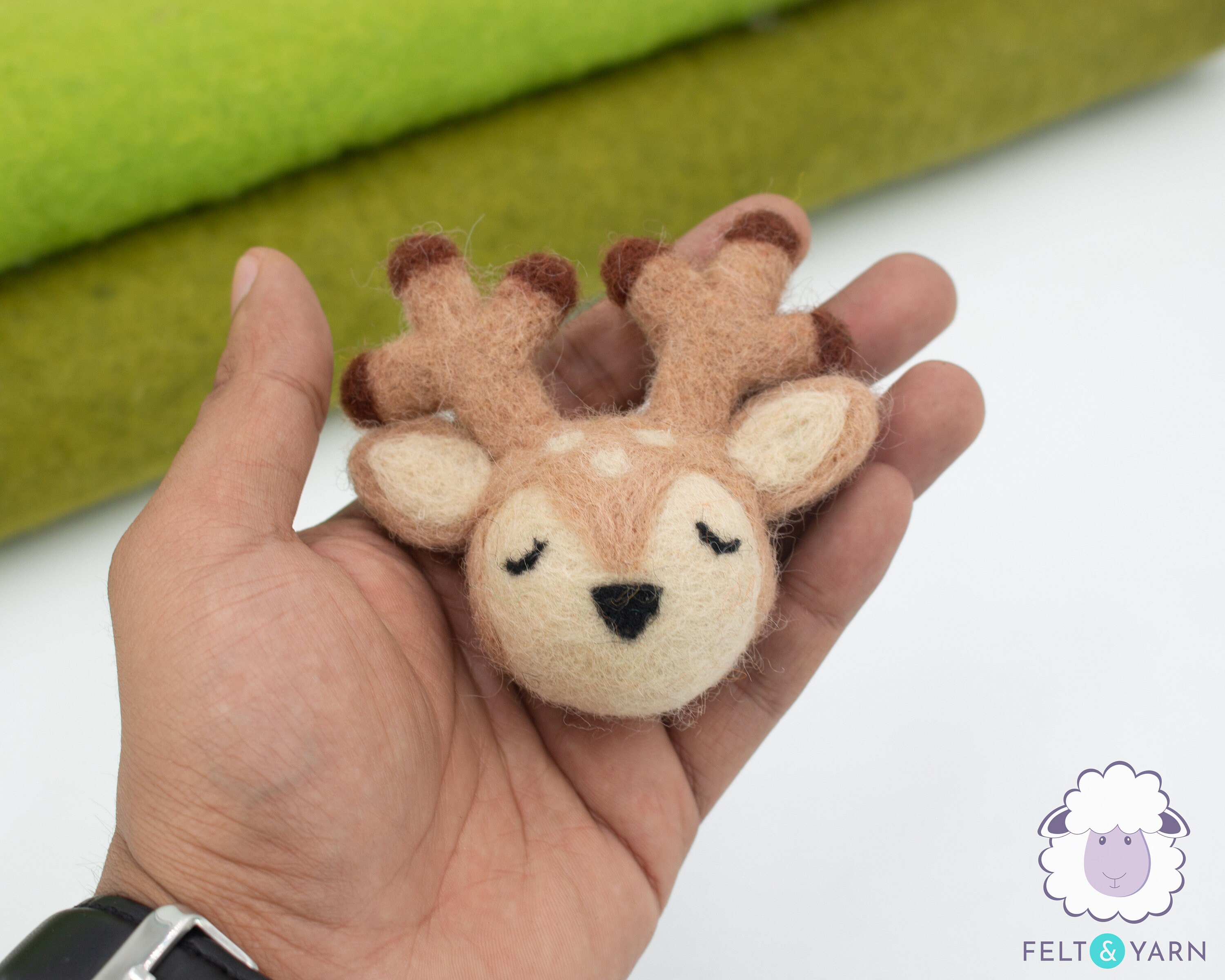 25 Pcs Wool Felt Deer Head Hand Felted Animal Head Decor for Etsy UK