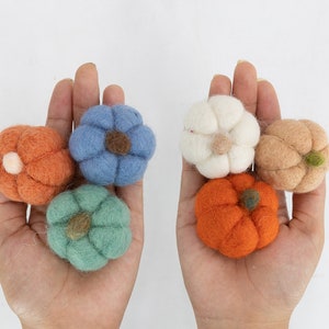 4cm 25 pezzi di zucca di Halloween in feltro di lana, ornamenti in feltro per decorazioni e ghirlande fai da te: certificato Fair Trade e fatto a mano