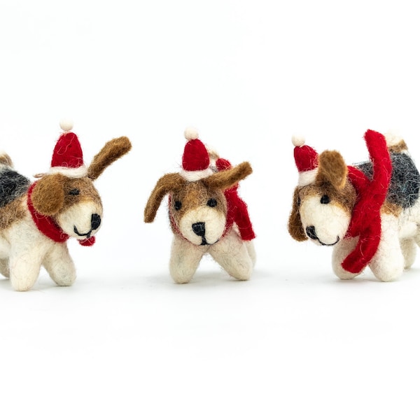 Lot De 3 Accessoires Noël Pour Chien - Écharpe, Bonnet à Bois De Renne, Os En Peluche - Taille M