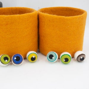 10 Pcs Wool Felt Eyeballs Creepy Halloween Evil Eyes Crafts for Kids: READY TO SHIP image 2