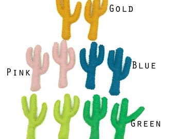 60 Pcs Bulk Wool Felt Cactus Plant With Custom Multiple Colors to Choose From, Handmade Home Decor DIY Crafts: Fair Trade