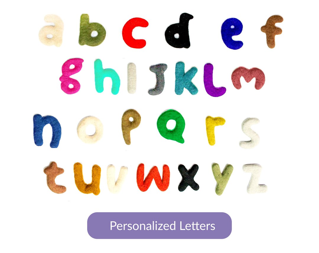 8cm | 10cm Bulk Felted Letters (lowercase): Fair Trade, Handmade & Free ...