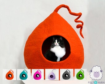 50cm Premium Wool Felt Cat Cave House for Small and Big Cats