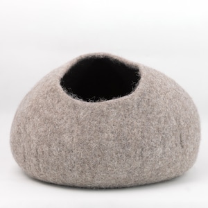 Lit cocon pour chat en laine fait à la main de 50 cm/maison confortable pour chat DSN 001