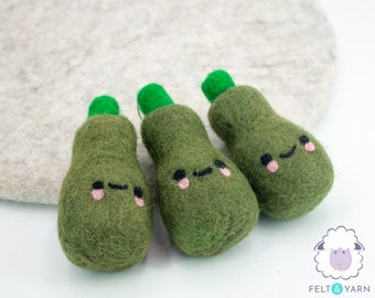 11cm Wool Felt Champagne Green Bottle With Face For Festive Room Decor Ornament: READY TO SHIP