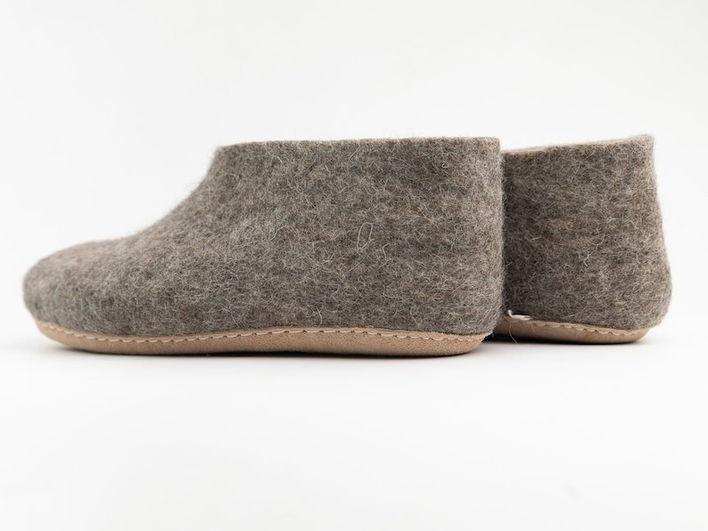 Handmade Wool Felt Ankle Boot for Comfy Indoor and Outdoor Wear image 4