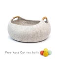 Wool felt cat bed | Felt Cat Basket | Wool Cat Basket | Cat Basket Bed | Cozy Cat Basket | Kitten Basket | Pet Basket | Felt Basket Bed product logo