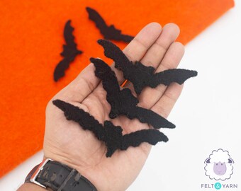 10 cm ステッチフェルト製 ブラック ハロウィン コウモリ | ハロウィン コウモリ ガーランド | ハロウィン デコレーション | フェルト製コウモリのおもちゃ