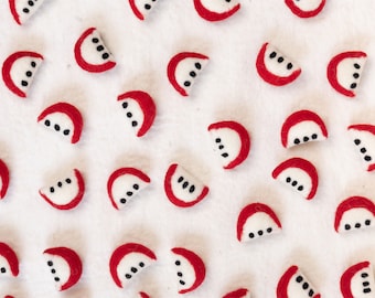 6cm Natural Wool Felt Apple Small Slices Felted Fruits Starts in 45 Pieces for DIY Craft Projects: Fair Trade and Ethically Handmade