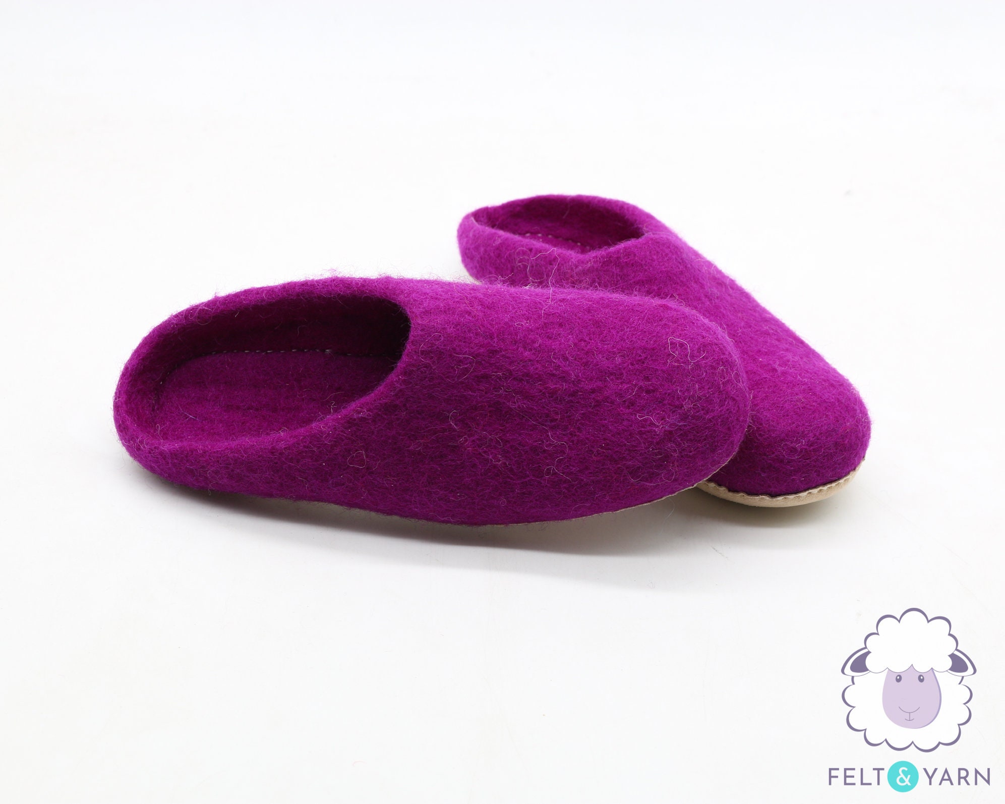36EU46EU Wool Felt Slippers Grape Wool Felt Slippers Etsy