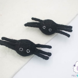 Wool Felt Halloween Spider Ornament for Halloween Decorations, Halloween Tree Decor | Felt Spooky Spider Garland | Felt Spider Toy