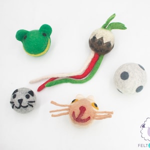 Adorable Bundle of Dog Toy toys Set Handmade of 100% wool and Pet Safe : Fair Trade